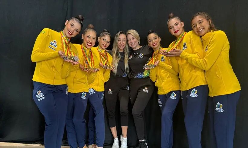  Ginástica Rítmica fatura 1º ouro de 2024 em etapa da Copa do Mundo