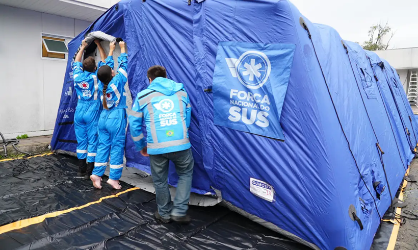  Hospital de campanha em Porto Alegre irá atender 200 pacientes por dia