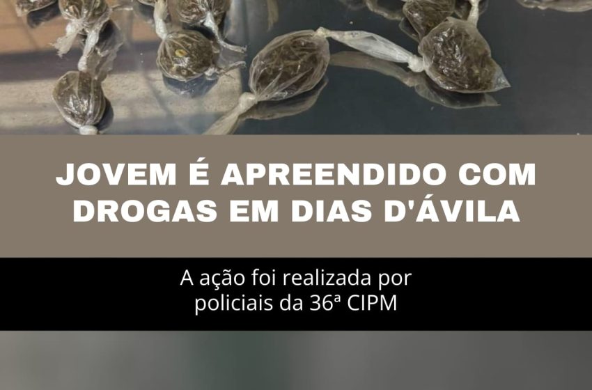  Polícia Militar apreende jovem com drogas em Dias d’Ávila