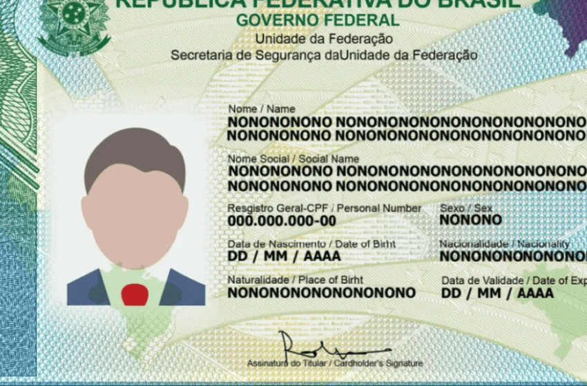 A nova Carteira de Identidade Nacional, passará a ser emitida no município de Dias D´Ávila